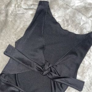 PrettyLittleThing tie back thong bodysuit.